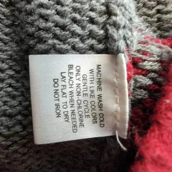 Energie Gray and Red Turtleneck sweater dress with drawstring waist sz M - Picture 4 of 6